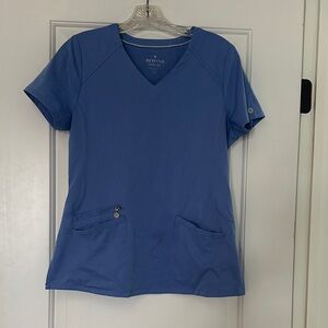 Women's Blue Scrub Top